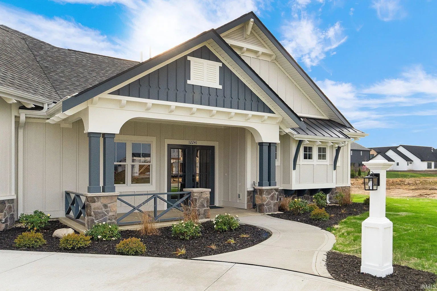 Custom craftsman home exterior detail