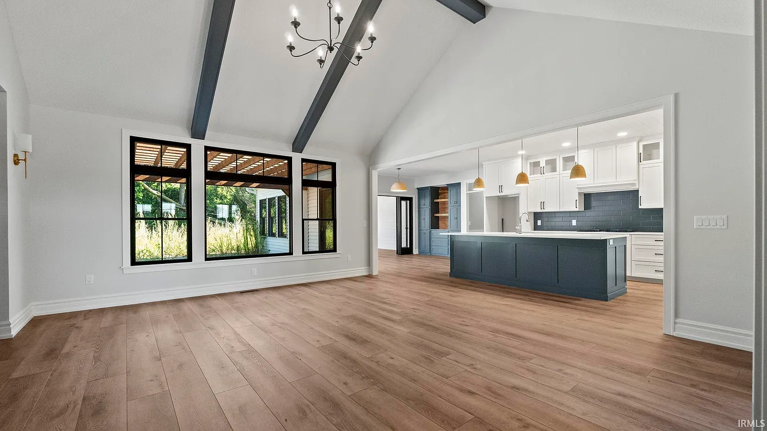 Arbor custom home interior showing a spacious open concept living area